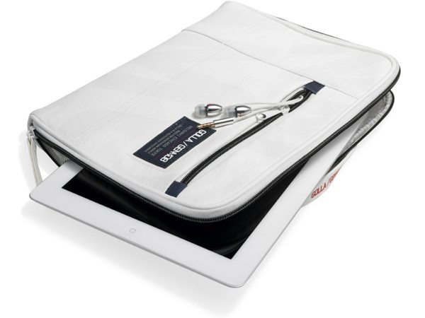 Golla SYDNEY iPad/Tablet Sleeve 「唇式」支撐設計	拉鍊前袋加袋背手把最方便