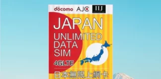 【優惠】日本上網月卡 Docomo 純日系無限上網 SIM，香港售價 $250