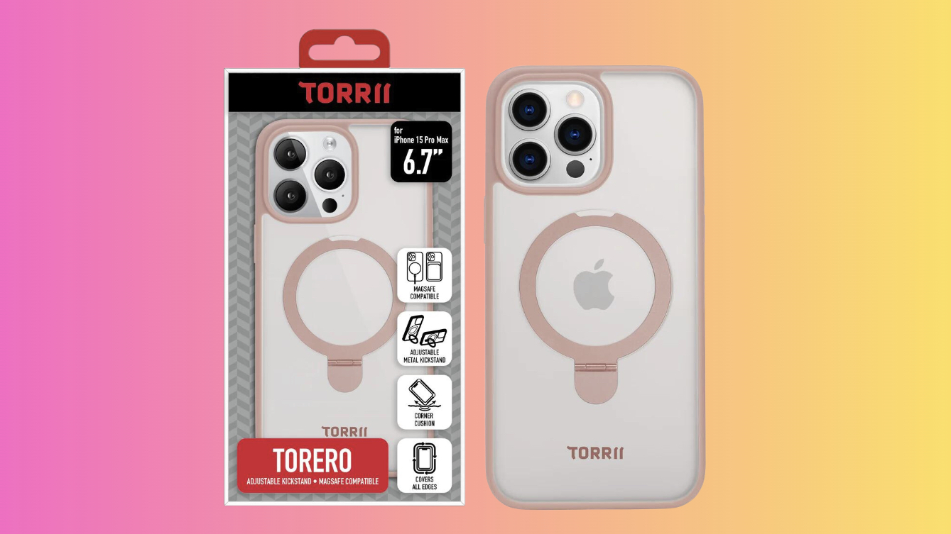 TORRII 香港推（粉紅色）「環形支架」iPhone 15 Pro Max 手機殼，特強 MagSafe 售價 9