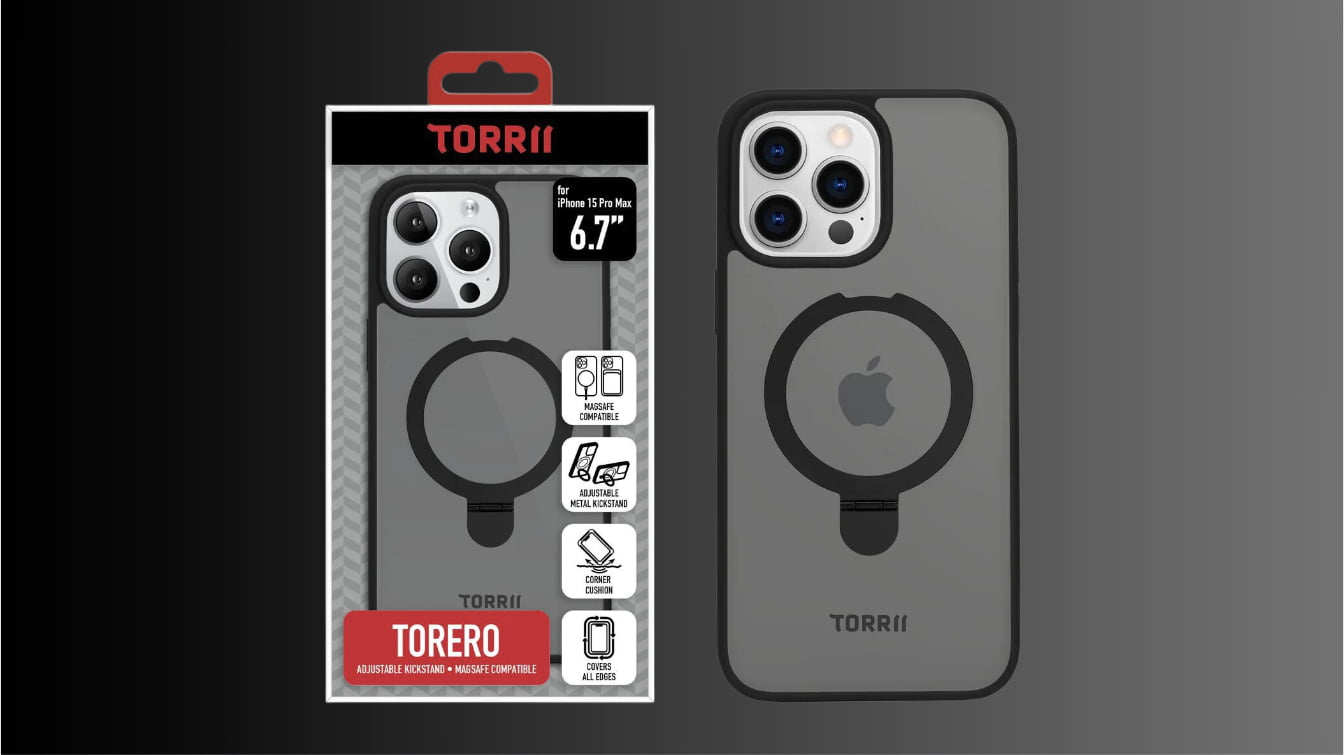 TORRII 香港推「環形支架」iPhone 15 Pro Max 手機殼，（黑色）特強 MagSafe 售價 $259