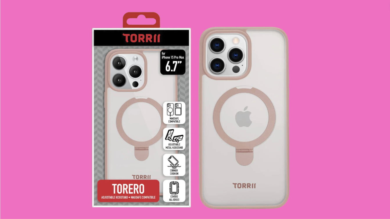 TORRII 香港推「環形支架」iPhone 15 Pro 手機殼（粉紅色），特強 MagSafe 售價 $259