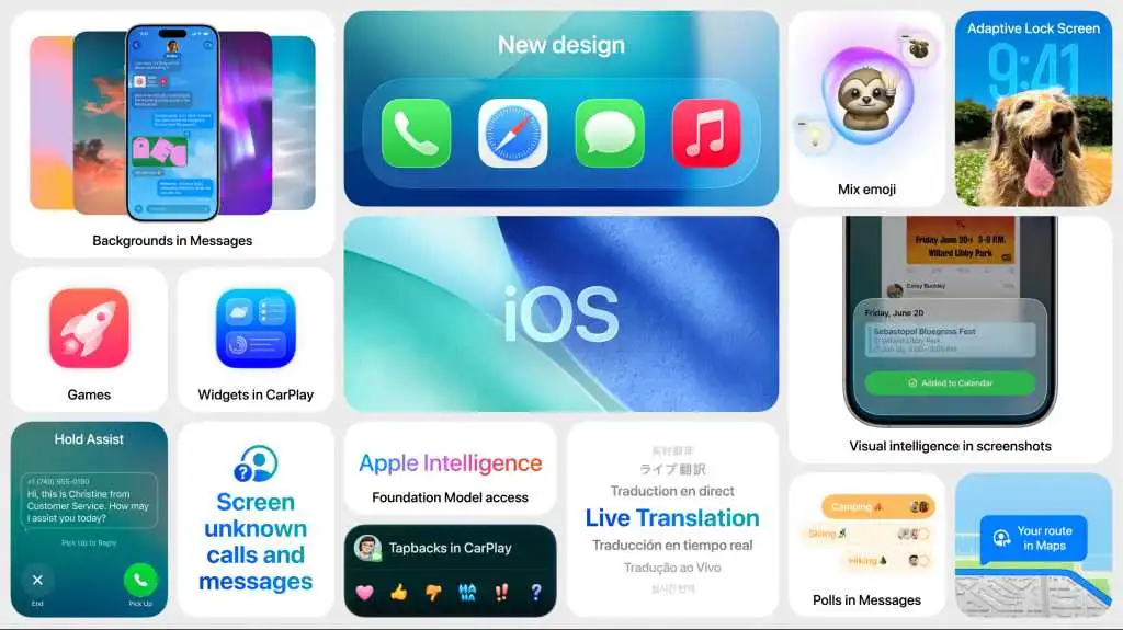 iOS 26 新特性概覽：界面變革與應用升級