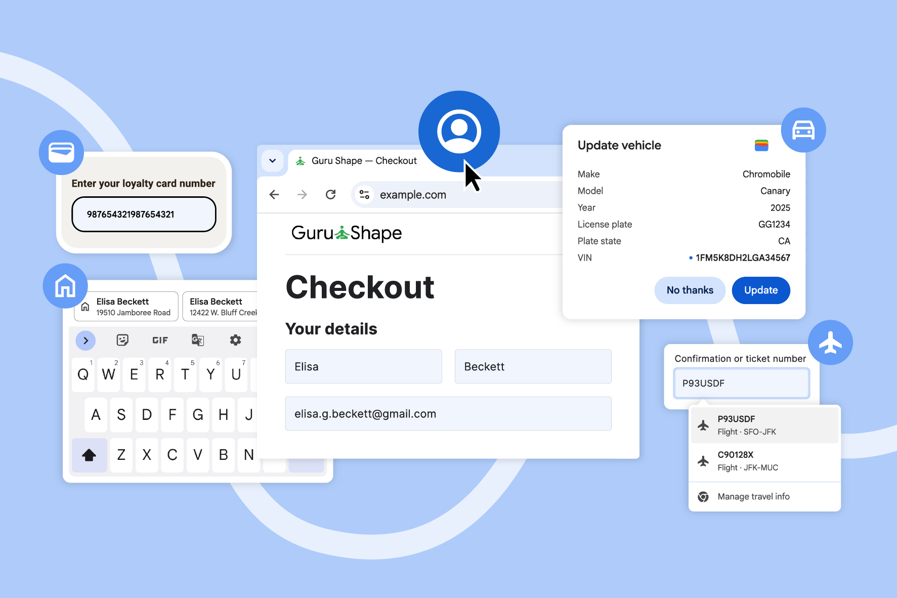 Chrome 現在可以自動填充你的 Google 帳戶資料