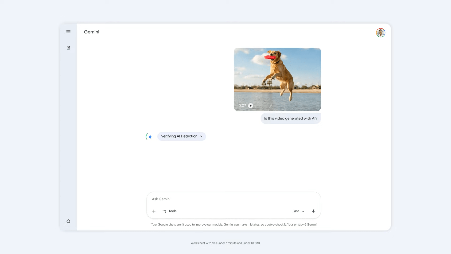 Google 的 Gemini 應用程式可以檢查影片是否使用 Google AI 製作