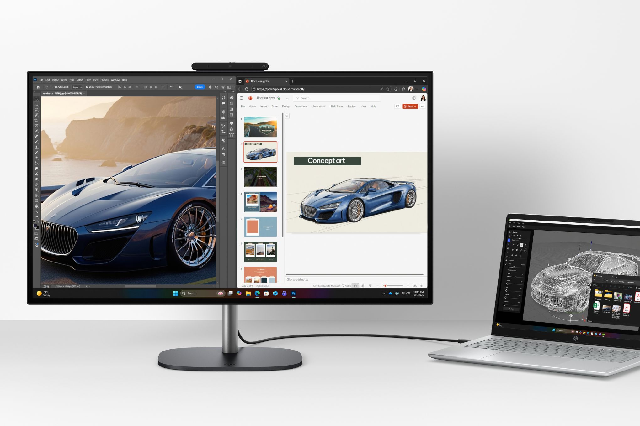 HP OmniStudio X 的網絡攝像頭可以監控你的工作桌