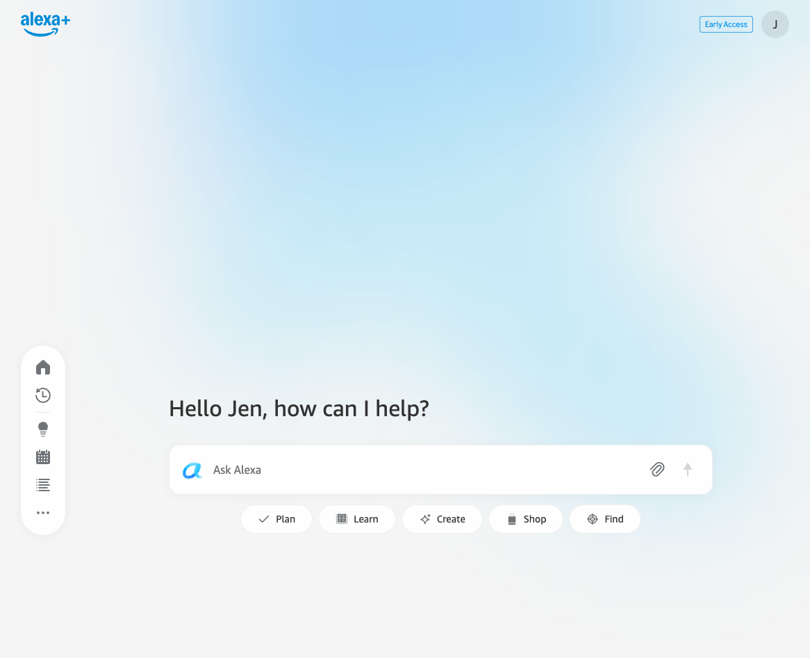Alexa Plus 網站現已向所有人開放早期體驗